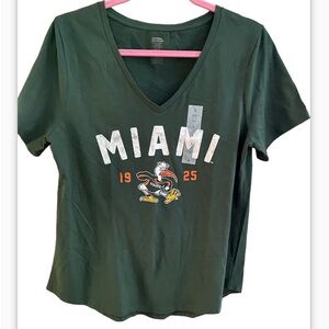 National collegian Miami hurricanes T-shirt.  Size large, new with tags.